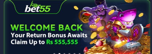 Bet555 welcome back return bonus banner